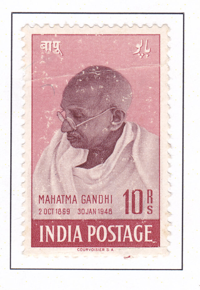 Mohandas Karamchand Gandhi | Purple-brown & Lake – 1948