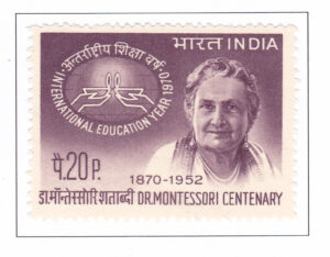 Dr. Maria Montessori & Emblem of Occaion – 1970